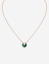 Amulette de Cartier 18ct rose-gold, malachite and diamond necklace