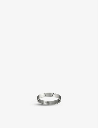 LOVE small 18ct white-gold wedding band