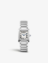 CRWSTA0005 Tank Francaise stainless-steel quartz watch