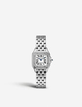 W4PN0007 Panthère de Cartier stainless steel and diamond quartz watch