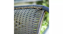 Home 2 Seater Steel & Wicker Effect Garden Bench-Brown