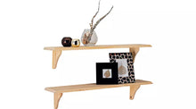 Home 89cm Set of 2 Wooden Shelves - Unfinished Pine