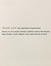 Thank You Expressions Card