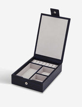 Mara leather jewellery box with travel tray