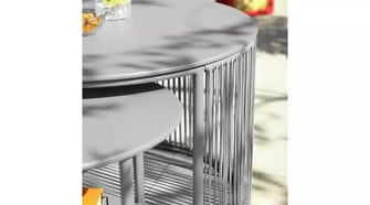Habitat Ipanema Metal Garden Coffee Table - Grey