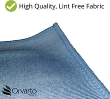 10 x Microfibre Glass Cloths 36x36cm, Lint Free and Ultra Fine Cleaning Cloths for Windows and Glass.