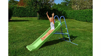 Chad Valley 7ft Kids Garden Slide - Green and Blue
