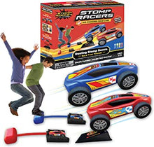 New Stomp Rocket Dueling Stomp Racers, 2 Toy Car Launchers and 2 Air Powered Cars with Ramp and Finish Line. Great for Outdoor and Indoor Play, STEM Gifts for Boys and Girls -Ages 5, 6, 7,8,9,10,11,12