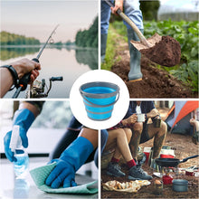 Bramble - 10 Litre Collapsible Multi-use Portable Cleaning Fishing Camping Silicone Bucket, Space Saving Design for Home & Outdoors - Flattens to 5cm