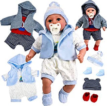 The Magic Toy Shop Bibi Doll - Baby Doll Clothes Boy & Girl Set Of Two Outfits Suitable For 18" Baby Doll (Boy Doll Clothes Set of 2)