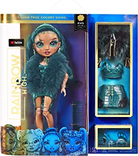 Rainbow High 578314EUC Jewel Richie-Emerald Green Fashion Doll with Vitiligo Includes 2 Mix & Match Designer Outfits with Accessories-for Kids 6-12 Years Old and Collectors