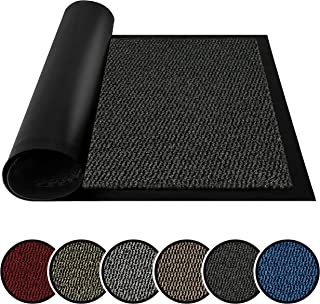 BLADO Washable Door Mats Indoor & Outdoor - Non-Slippery Heavy Duty Doormats Indoor - Stylish & Large Rubber Door Mat - Perfect Dust Grabbing Outdoor & Indoor Door Mat (Anthracite, 40cm x 60cm)