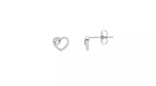 Amelia Grace Silver Coloured Open Heart Earrings