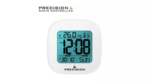 Precision Radio Controlled Digital Alarm Clock - White