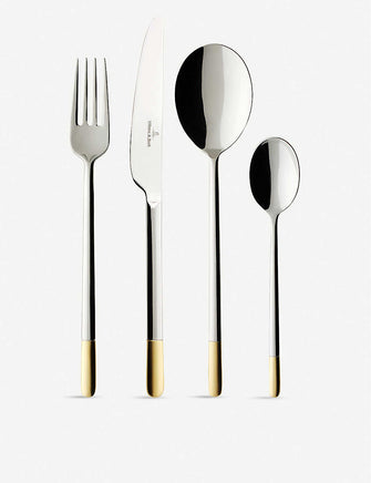 Ella gold-plated stainless steel cutlery 70-piece set