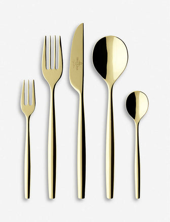 MetroChic d'Or gold-plated stainless steel 30-piece cutlery set