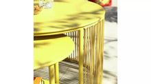 Habitat Ipanema Metal Garden Coffee Table - Yellow