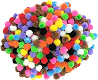 Craft Supplies 500 Coloured Pom Poms - Kids Crafts - Pompoms Small 10mm Assorted Colours - Craft Pom Poms - Small Pom Poms - Small Pom Poms for Craft