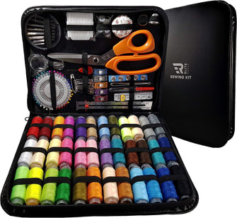 Elite Range Professional Sewing Kit XXL Portable Sewing Accessories Bag Includes Tailor Scissors, 36 Threads, 30 Needles and Many More Supplies for Travel, Home, Beginners, Emergency, Adults and Kids