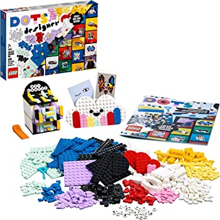 LEGO 41938 DOTS Creative Designer Box, Lots of Extra DOTS, Toy Arts and Crafts for Kids with Pencil Holder, Desk Organiser, Picture Frame & Door Sign