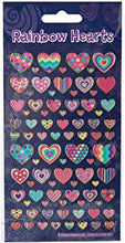 Paper Projects 01.70.04.056 Rainbow Hearts Sparkly Reusable Stickers, Multicoloured, 19.5cm x 9.5cm