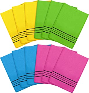 12 Pieces korean body scrub Exfoliating Cloth korean Italy Towel Korean Style Exfoliating Mitt Korean Style Scrubbing Cloth Bath Body Exfoliating Scrub Towel for Removing Skin Clean Dry Skin Cell