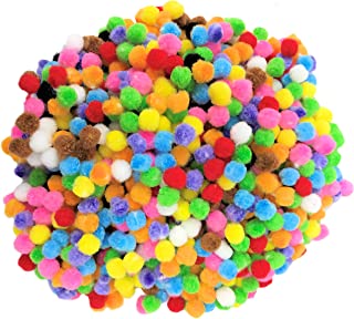 Kids B Crafty Pom Pom Crafts Small Mini Poms For Crafts - Coloured 500 Assorted Multi Colours 8mm - Children's Easter Craft - Christmas Craft - Pompom - Pompoms For Crafting - Mini Pom Poms