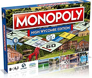 Winning Moves High Wycombe Monopoly Board Game English Edition, Family games for ages 8 and up, Multicolor