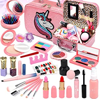 Kids Makeup Set for Girls - 28PCS Real Makeup Set for Little Girls, Washable Non-Toxic Children Makeup Toys, Toddlers Princess Play Make Up Set , Best Birthday Girl Gifts Toys for Girl Aged 4/5/6/7/8