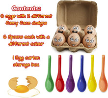 KreativeKraft Egg and Spoon Race Kit Outdoor Games For Kids, Garden Outdoor Toys Kids Party Games Set Includes 6 Easter Eggs & 6 Plastic Spoons, Family Games for Kids and Adults