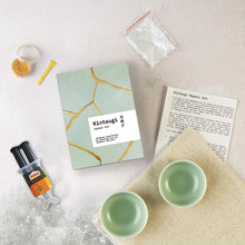 Kintsugi Repair Kit - Repair Your own Ceramics with Gold Powder - Includes Two Beautiful Practice Bowls