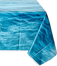 Ocean Waves Rectangular Plastic Cover - 54" x 108" | Blue | 1 Pc., 54 inches x 108 inches