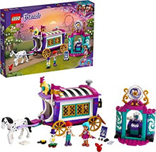 LEGO 41688 Friends Magical Caravan Horse Toy Set, Fairground Amusement Park with 2 Mini Dolls, Vehicle Toys for Kids 7 Plus Years Old