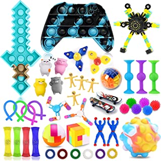 Fidget Toys Pack,46Pcs Fidget Pack for Boys Kids Girls Adults,Anxiety Relief Stress Toys for Autism,Sensory Fidget Toys Set,Sensory Toys Pack for Birthday Party Gifts,School Classroom Reward