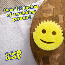 Scrub Daddy Original Sponge Twin Pack, Cleaning Sponges for Washing Up, Dish & Kitchen Sponge as Used by Mrs Hinch, Non Scratch Scrubbing with FlexTexture Firm & Soft Design, Dishwashing Safe Scrubber