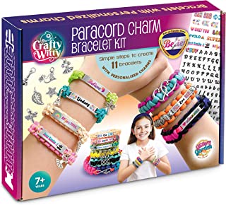 Paracord Bracelet Making Kit with Charms - Art & Craft Gift for KIDS Age 8 9 10 11 12 & Teens 13 14 Year Old. Make Your Own Friendship & Jewellery for Birthday, Travel Activity, Camp & Project