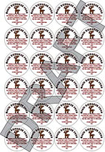 Party People 24, 48 or 72 Magic Reindeer Christmas Food Stickers Labels - White (72)