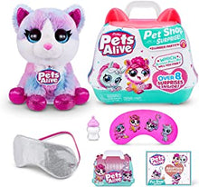 Pets Alive Pet Shop Surprise Series 2 Slumber Party, Dozer the Kitty, Ultra Soft Plushies, 17 cm, Over 8 Surprises, Interactive Toy Pets with Electronic Speak and Repeat (Kitty)