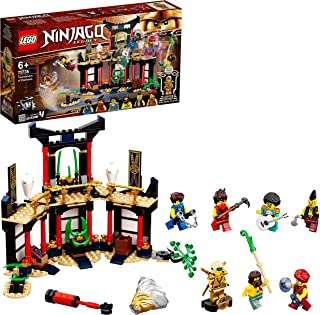 LEGO 71735 NINJAGO Legacy Tournament of Elements Temple Building Set with Battle Arena and Collectible Gold Ninja Lloyd Figure