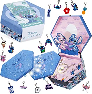 Disney Advent Calendar 2022 for Girls, Stitch Charm Bracelet Christmas Countdown Calendar (Stitch Jewellery)