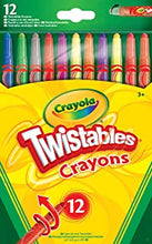 CRAYOLA Twistables Colouring Crayons - Assorted Colours (Pack of 12) | Simply Twist for More Colouring Fun - No Need to Sharpen! | Kids Arts & Crafts | Ideal for Kids Aged 3+