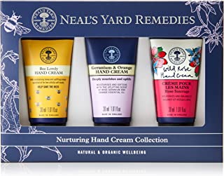 Neal’s Yard Remedies Nurturing Hand Cream Collection - The Perfect Hand Moisturiser To Suit Your Mood - Bee Lovely, Wild Rose And Geranium & Orange (3 Pack)