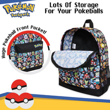 Pokemon Backpack Kids School Bag Boys Girls Teens Pikachu Pokeball