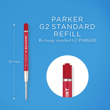 Parker Ballpoint Pen Refill  Medium Tip  Red QUINKflow Ink  2 Count