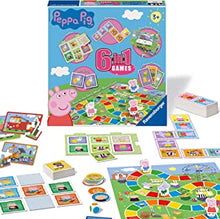 Ravensburger Peppa Pig 6-in-1 Games Compendium For Kids & Families Age 3 Years and Up - Bingo, Dominoes, Snakes & Ladders, Checkers, Playing Cards and Memory Game