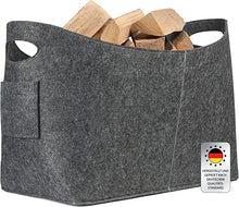 Von Schösser® Felt bag XL |  Firewood bag, felt shopping bag with carrying handle, storage basket, shopping basket, ah