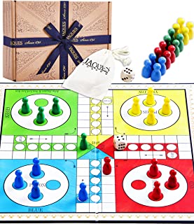 Jaques of London Ludo Game Board | Family Board Games for Kids | Folding Ludo Game with Dice and Counters | Since 1795