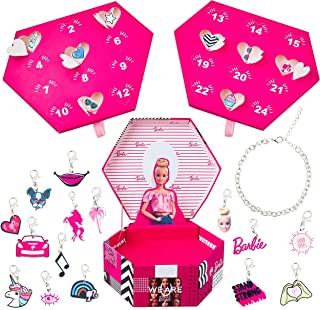 Barbie Advent Calendar 2022 Jewellery Box Advent Calendar For Girls with Bracelet and Charms, Barbie Gifts for Girls