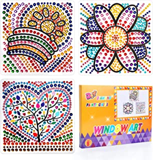 Fullove Kids Diamond Painting Kits - Window Gem Suncatcher Arts and Crafts for Kids