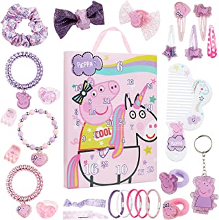 Peppa Pig Advent Calendar 2022, Hair Accessories for Girls & Jewellery Advent Calendar, Peppa Pig Gifts for Girls